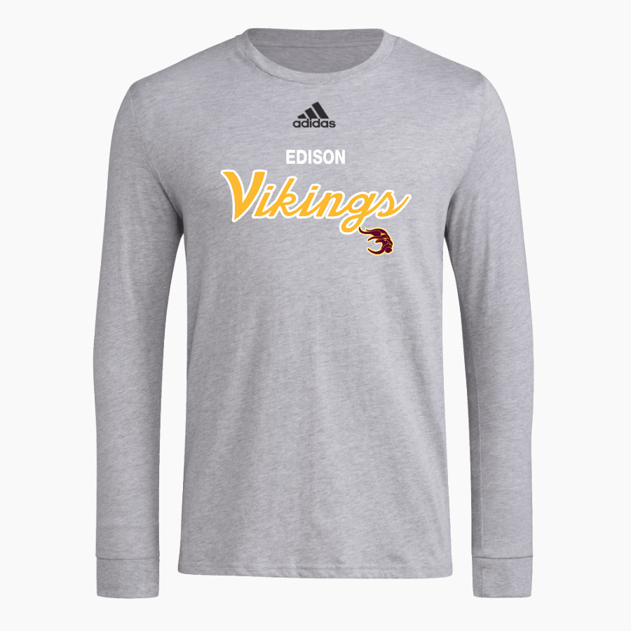 EDISON HIGH SCHOOL VIKINGS adidas Men's Long-Sleeve Pre-Game Badge of Sport Tee