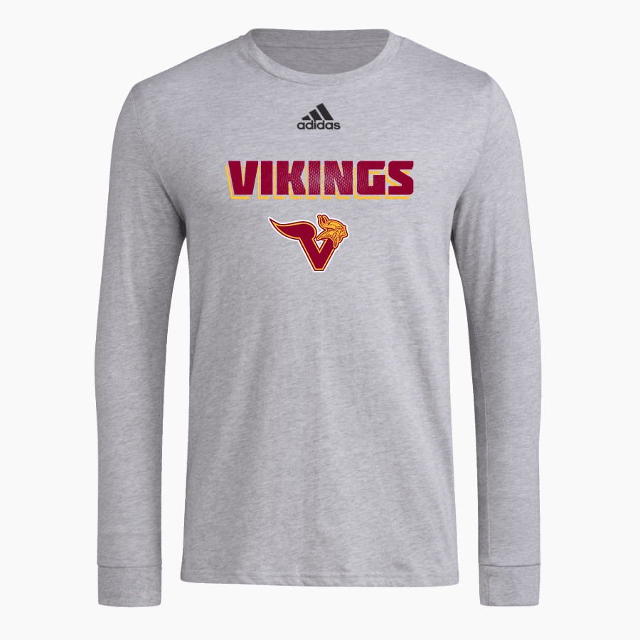 VOORHEES VIKINGS official sideline store <span class="pdp-name-mascot">VOORHEES VIKINGS</span> adidas Men's Long-Sleeve Pre-Game Badge of Sport Tee