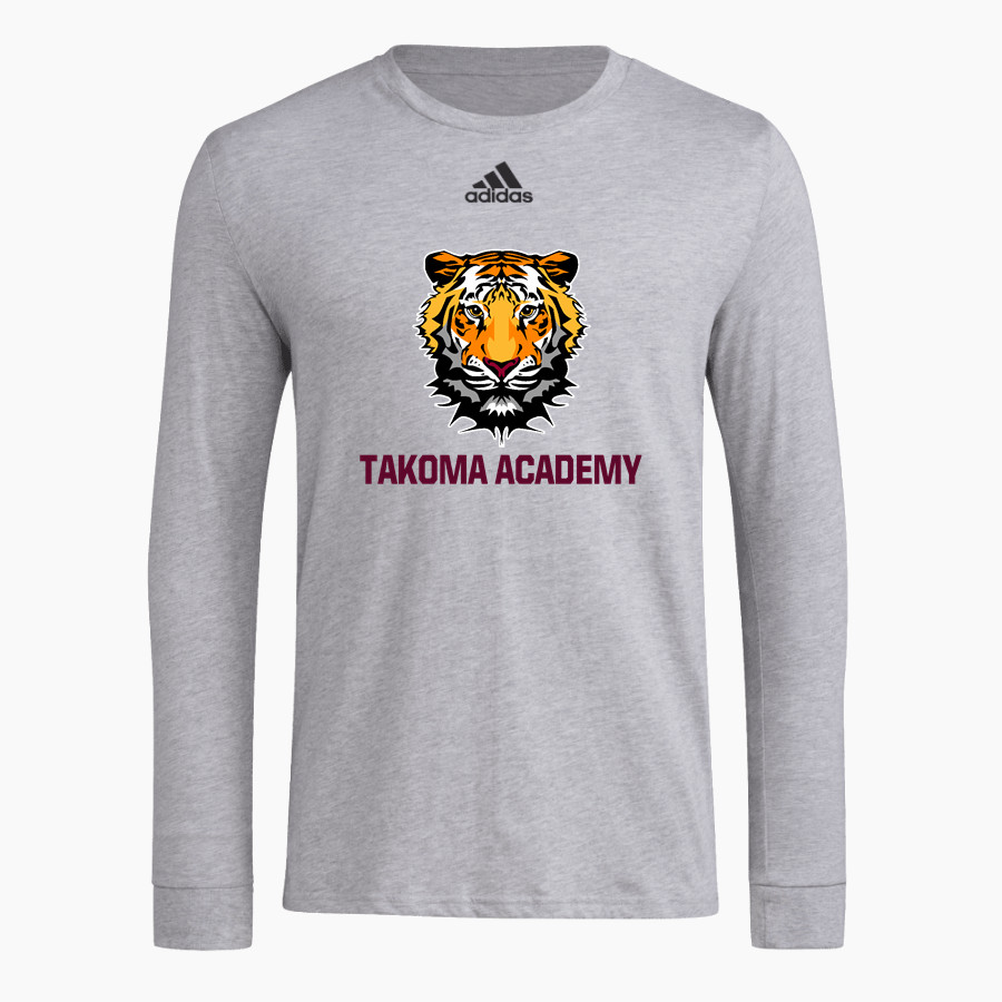 TAKOMA ACADEMY Tigers Online Store adidas Men's Long-Sleeve Pre-Game Badge of Sport Tee