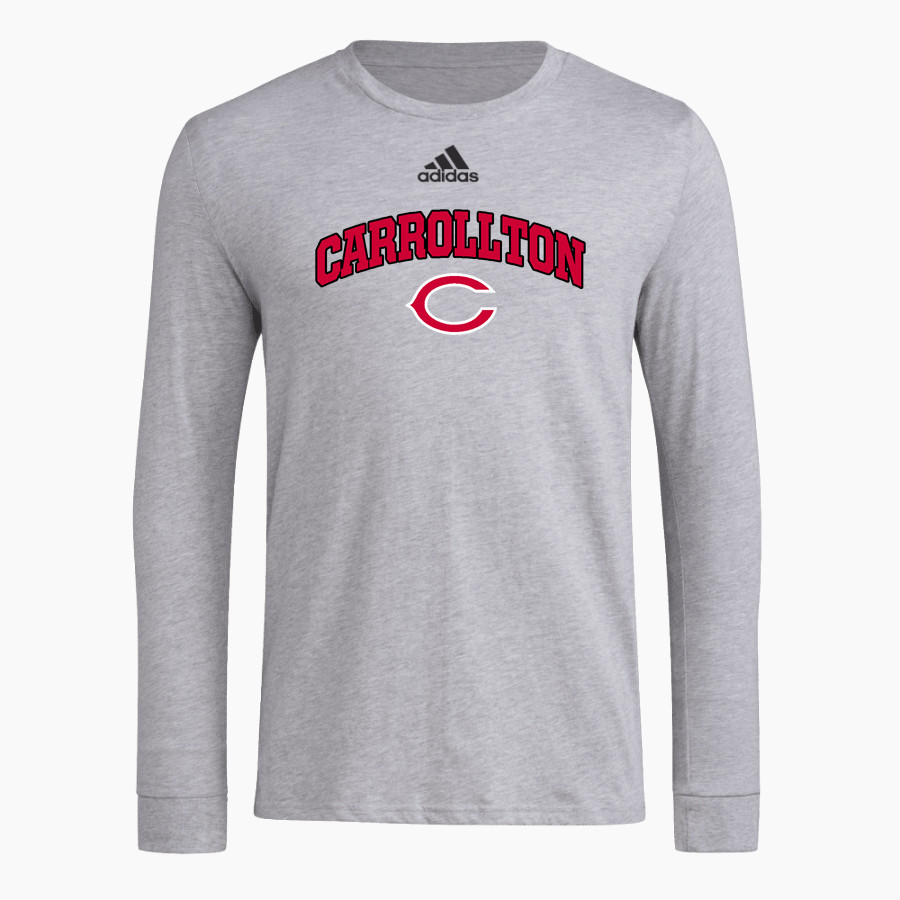 CARROLLTON HIGH SCHOOL TROJANS <span class="pdp-name-mascot">CARROLLTON TROJANS</span> adidas Men's Long-Sleeve Pre-Game Badge of Sport Tee