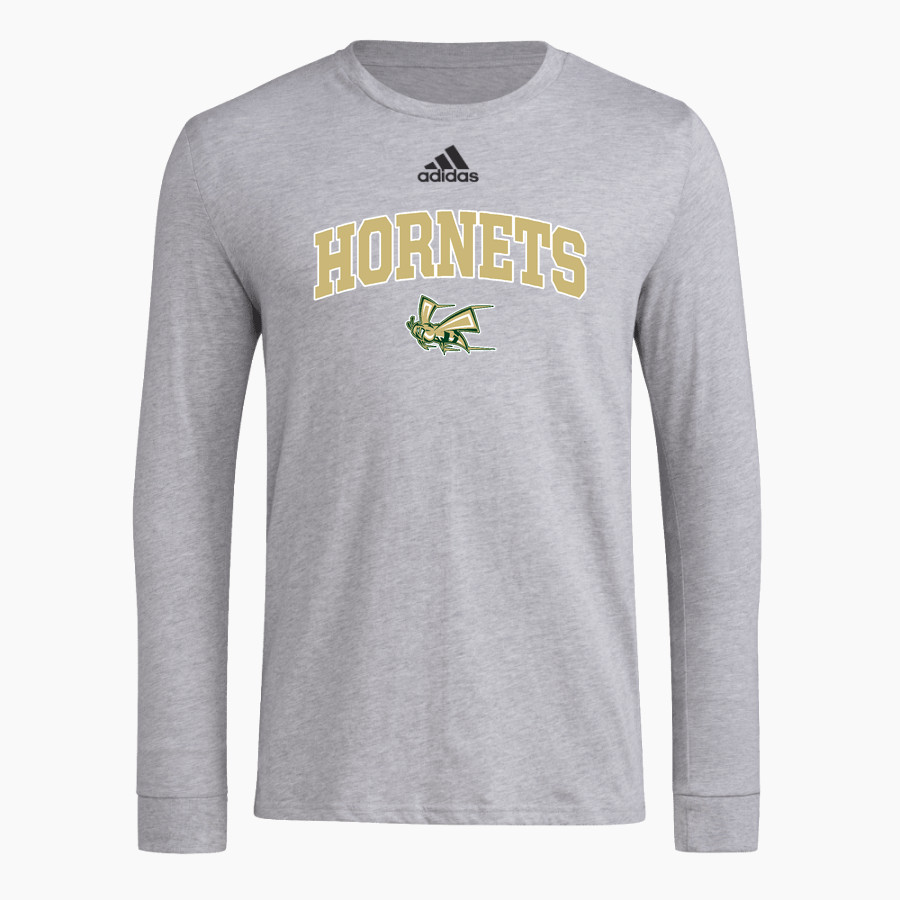 MINERAL SPRINGS HIGH SCHOOL HORNETS <span class="pdp-name-mascot">MINERAL SPRINGS HORNETS</span> adidas Men's Long-Sleeve Pre-Game Badge of Sport Tee
