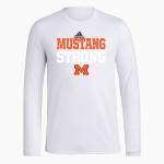 MUNISING HIGH SCHOOL MUSTANGS <span class="pdp-name-mascot">MUNISING MUSTANGS</span> adidas Men's Long-Sleeve Pre-Game Badge of Sport Tee Front Thumbnail