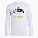 LUCAS CHRISTIAN ACADEMY WARRIORS adidas Men's Long-Sleeve Pre-Game Badge of Sport Tee Front Thumbnail