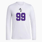 Niles North Vikings adidas Men's Long-Sleeve Pre-Game Badge of Sport Tee Front Thumbnail
