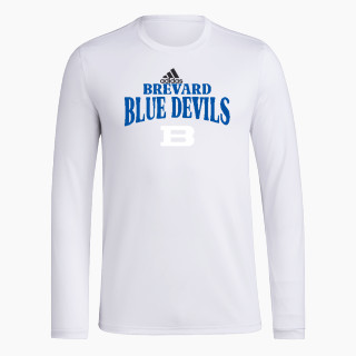 adidas Men's Long-Sleeve Pre-Game Badge of Sport Tee