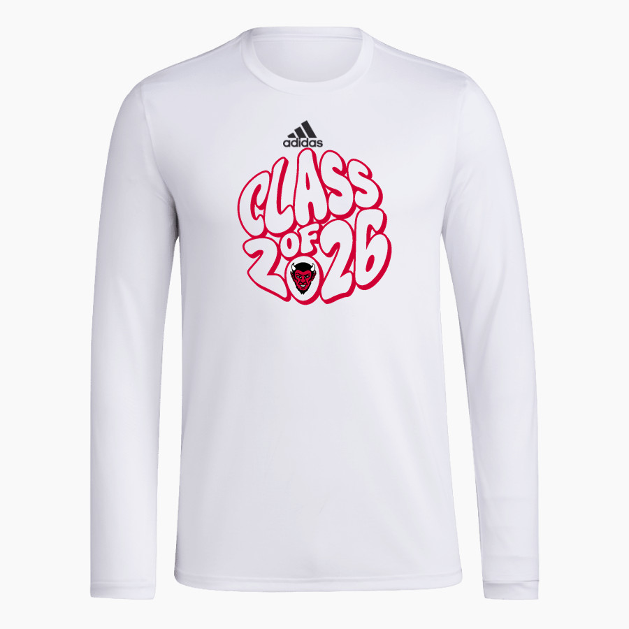 Chaffee Red Devils <span class="pdp-name-mascot">Chaffee Schools Red Devils</span> adidas Men's Long-Sleeve Pre-Game Badge of Sport Tee