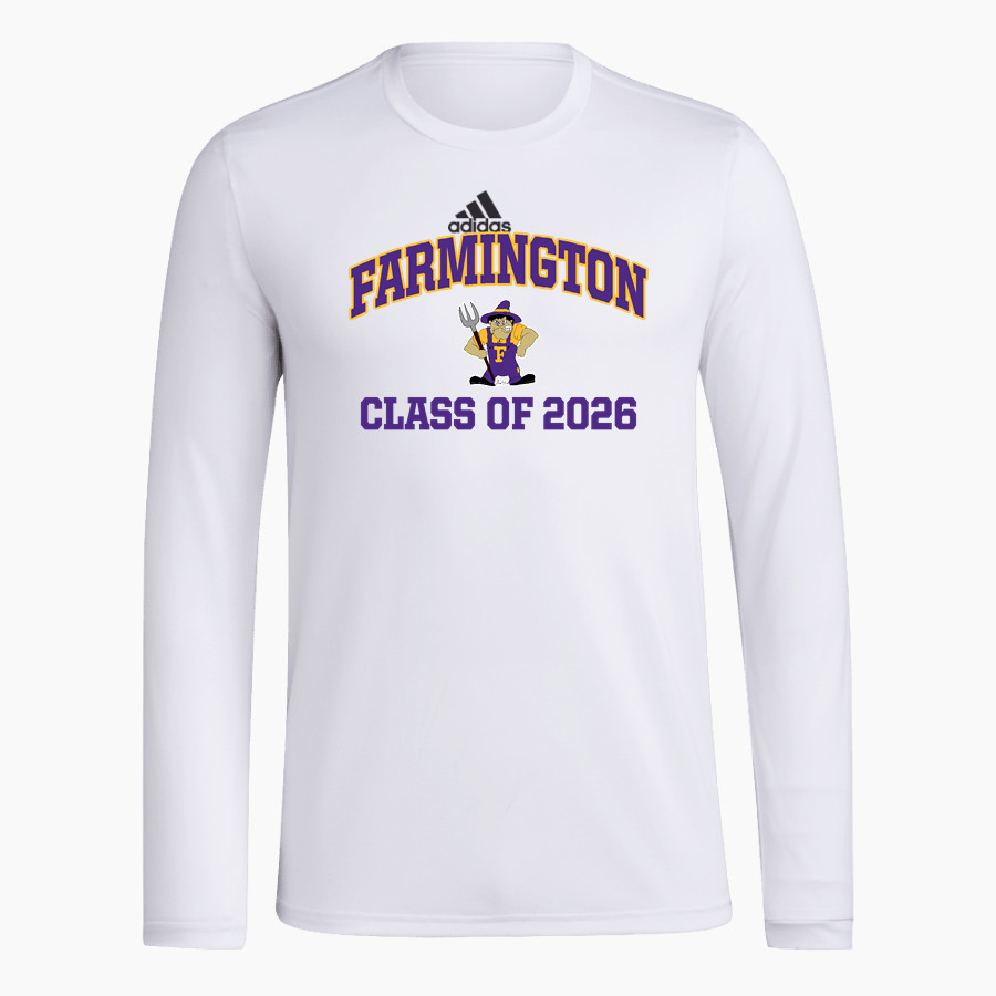 FARMINGTON HIGH SCHOOL FARMERS <span class="pdp-name-mascot">FARMINGTON FARMERS</span> adidas Men's Long-Sleeve Pre-Game Badge of Sport Tee