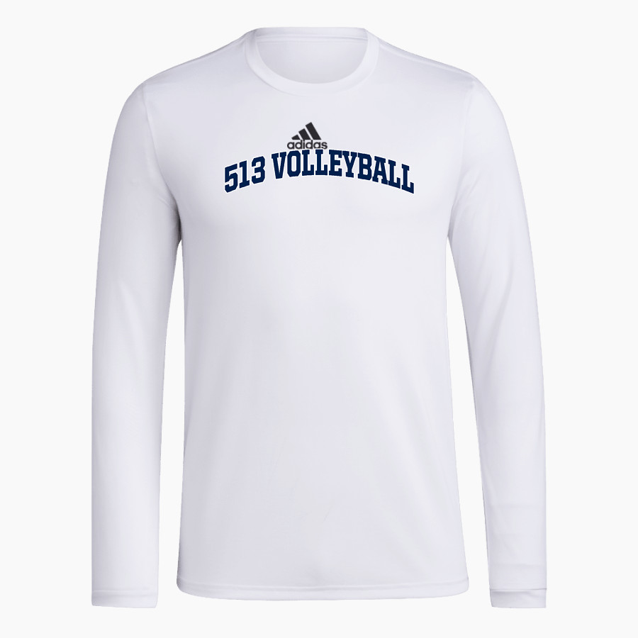 513 Volleyball 513 Volleyball <span class="pdp-name-mascot">513 Volleyball</span> adidas Men's Long-Sleeve Pre-Game Badge of Sport Tee