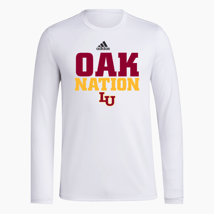 Lincoln Oaks <span class="pdp-name-mascot">Lincoln University Oaks</span> adidas Men's Long-Sleeve Pre-Game Badge of Sport Tee
