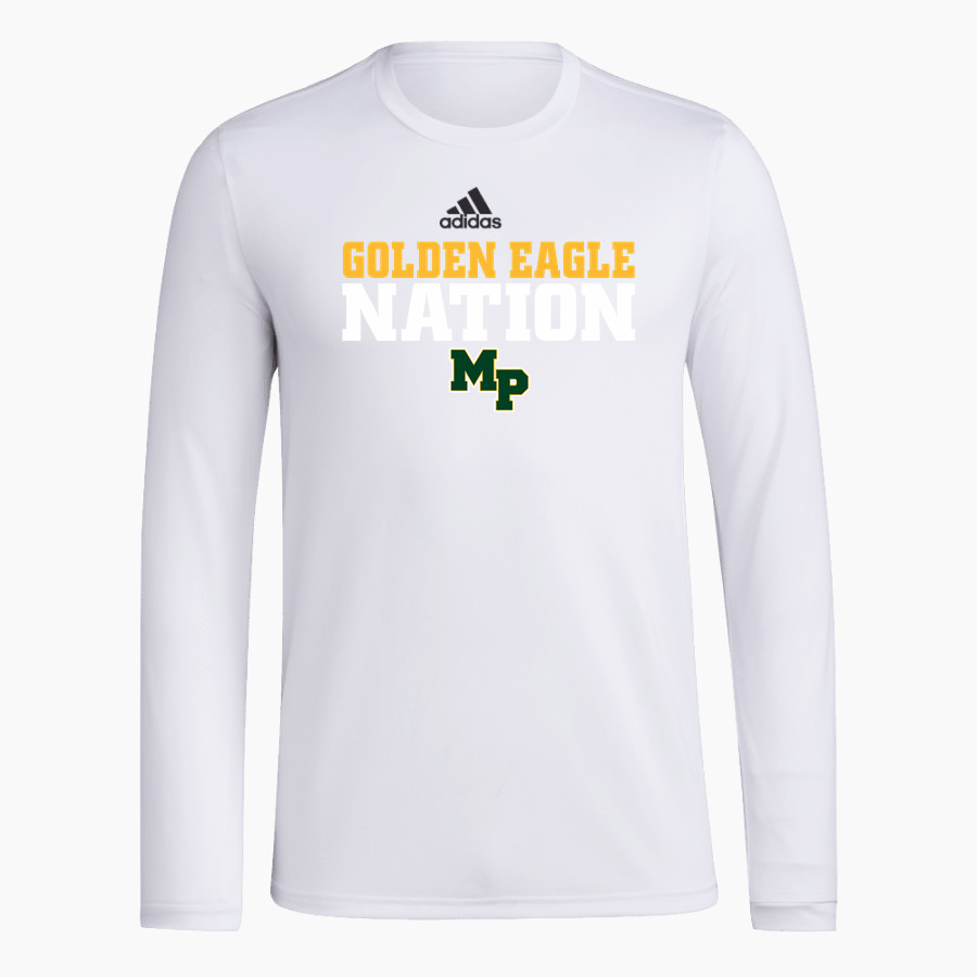 Madison-Plains Golden Eagles <span class="pdp-name-mascot">MADISON-PLAINS EAGLES</span> adidas Men's Long-Sleeve Pre-Game Badge of Sport Tee