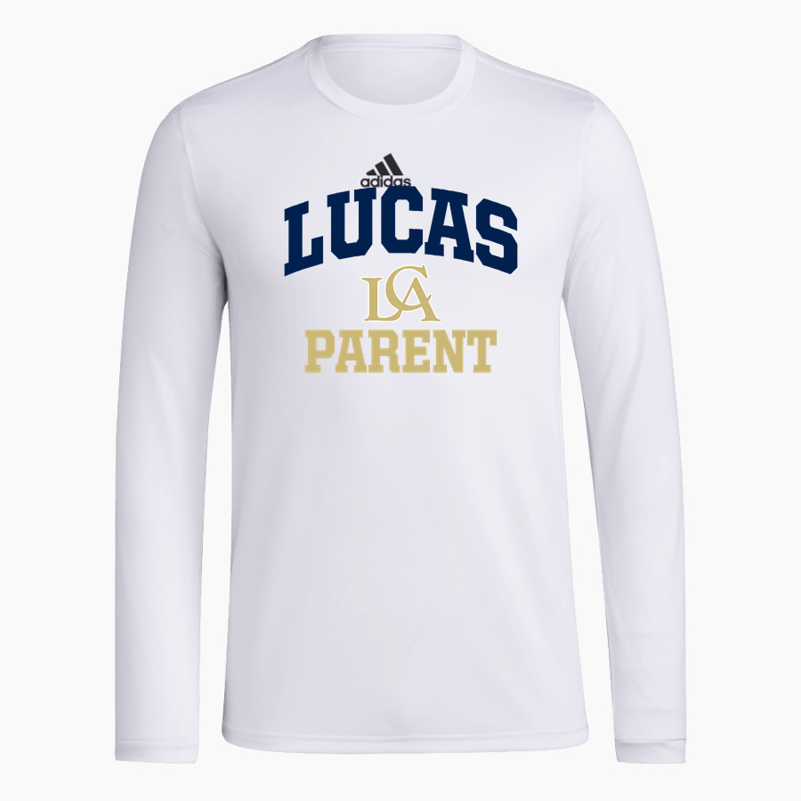 LUCAS CHRISTIAN ACADEMY WARRIORS adidas Men's Long-Sleeve Pre-Game Badge of Sport Tee