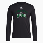 Woods Charter Wolves adidas Men's Long-Sleeve Pre-Game Badge of Sport Tee Front Thumbnail