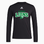 Bremen Athletics Sideline Store <span class="pdp-name-mascot">Bremen Lions</span> adidas Men's Long-Sleeve Pre-Game Badge of Sport Tee Front Thumbnail