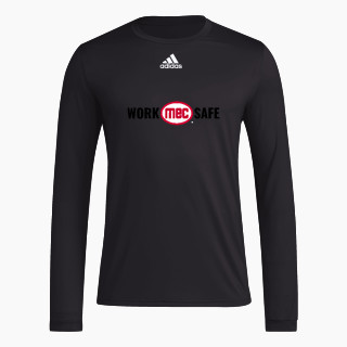 adidas Men's Long-Sleeve Pre-Game Badge of Sport Tee