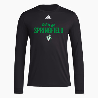 adidas Men's Long-Sleeve Pre-Game Badge of Sport Tee