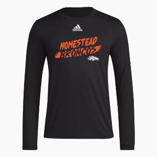 adidas Men's Long-Sleeve Pre-Game Badge of Sport Tee