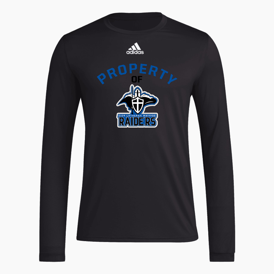 Zion Lutheran Raiders adidas Men's Long-Sleeve Pre-Game Badge of Sport Tee