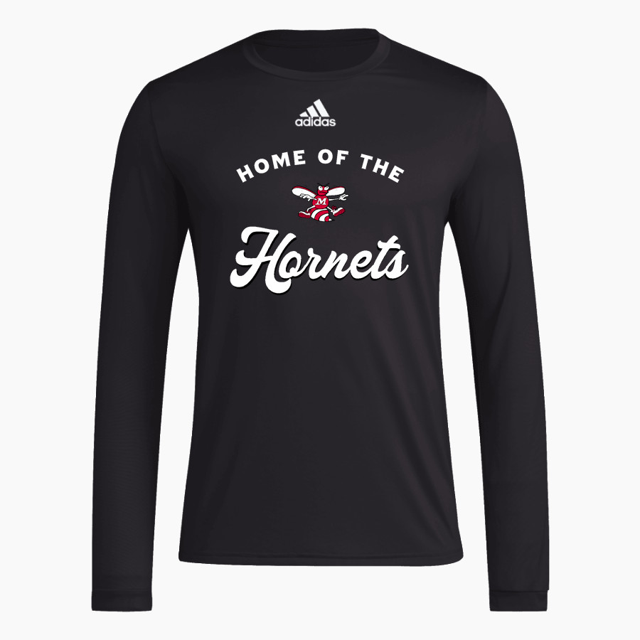 Medora Hornets <span class="pdp-name-mascot">Medora Hornets</span> adidas Men's Long-Sleeve Pre-Game Badge of Sport Tee