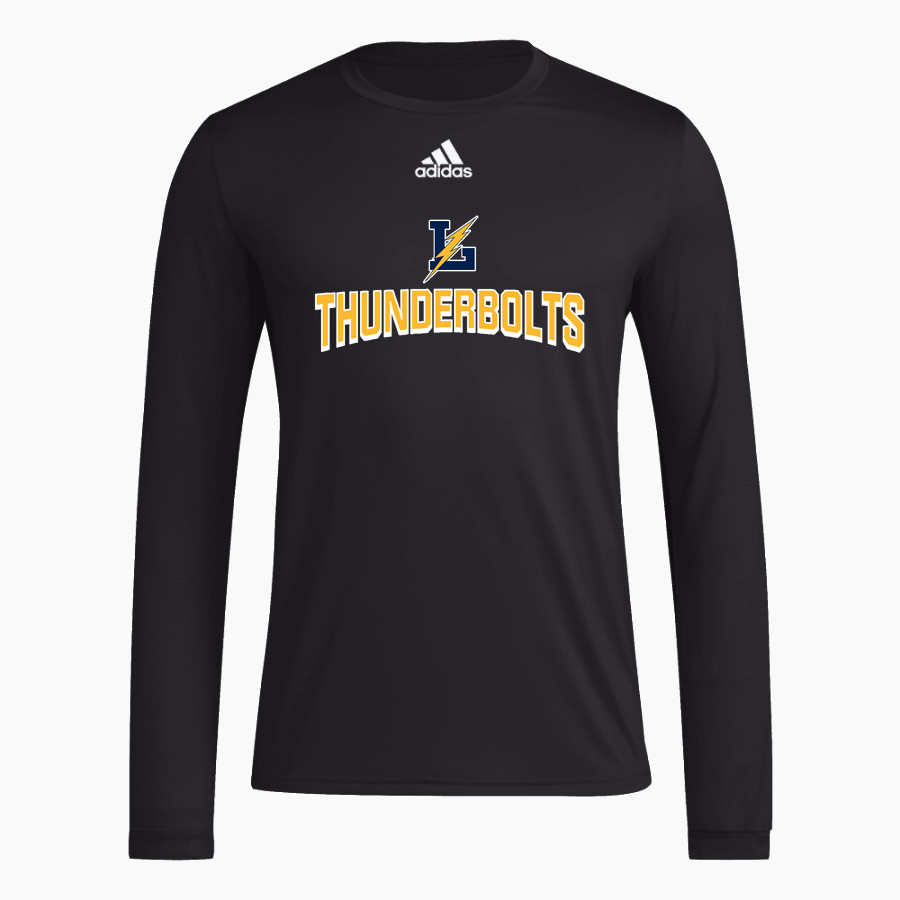 LITTLESTOWN HIGH SCHOOL THUNDERBOLTS adidas Men's Long-Sleeve Pre-Game Badge of Sport Tee