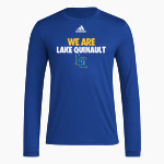 LAKE QUINAULT HIGH SCHOOL ELKS <span class="pdp-name-mascot">LAKE QUINAULT ELKS</span> adidas Men's Long-Sleeve Pre-Game Badge of Sport Tee Front Thumbnail