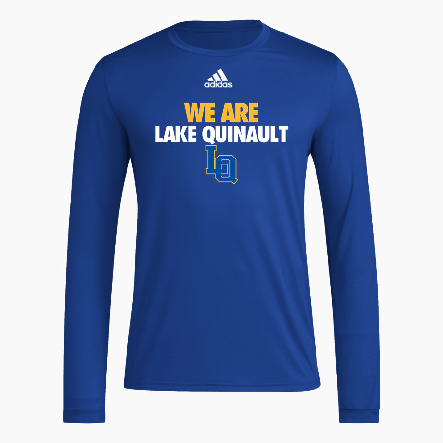 LAKE QUINAULT HIGH SCHOOL ELKS <span class="pdp-name-mascot">LAKE QUINAULT ELKS</span> adidas Men's Long-Sleeve Pre-Game Badge of Sport Tee