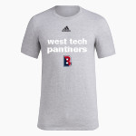 West Tech Panthers <span class="pdp-name-mascot">West Tech Panthers</span> adidas Men's Short-Sleeve Pre-Game Badge of Sport Tee Front Thumbnail