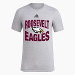 ROOSEVELT HIGH SCHOOL EAGLES <span class="pdp-name-mascot">ROOSEVELT EAGLES</span> adidas Men's Short-Sleeve Pre-Game Badge of Sport Tee Front Thumbnail