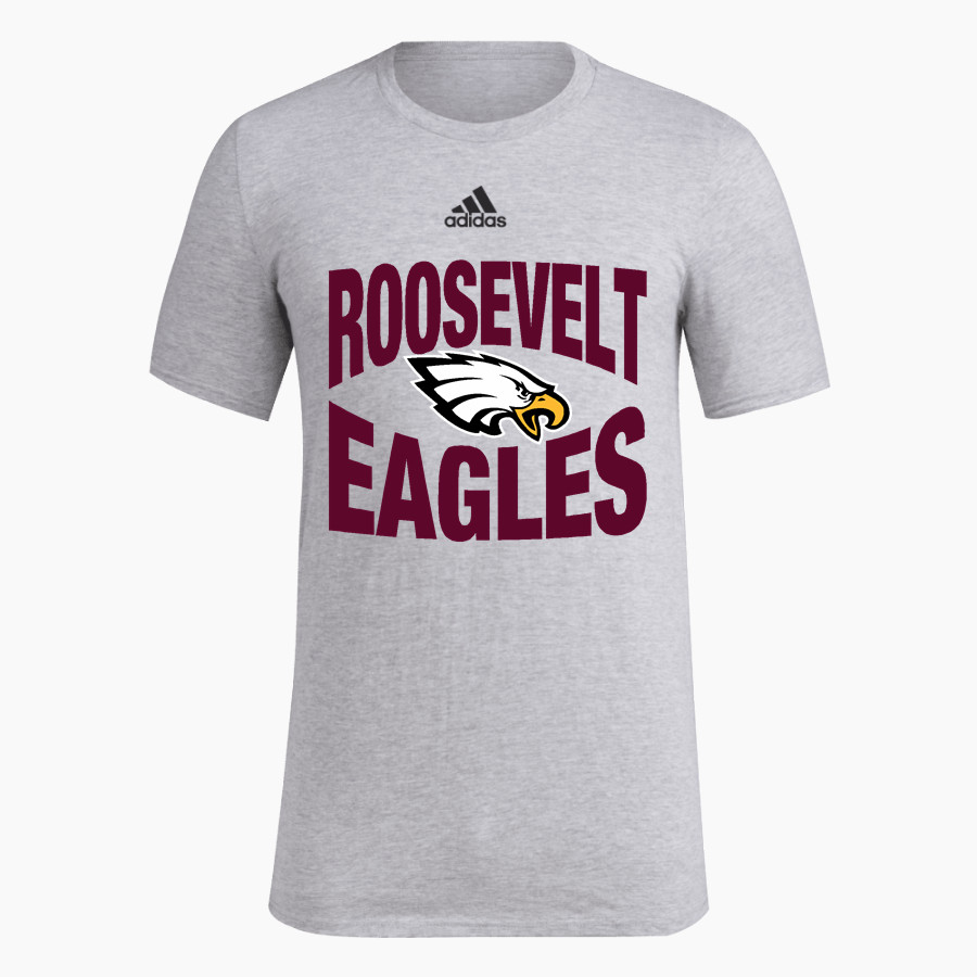 ROOSEVELT HIGH SCHOOL EAGLES <span class="pdp-name-mascot">ROOSEVELT EAGLES</span> adidas Men's Short-Sleeve Pre-Game Badge of Sport Tee