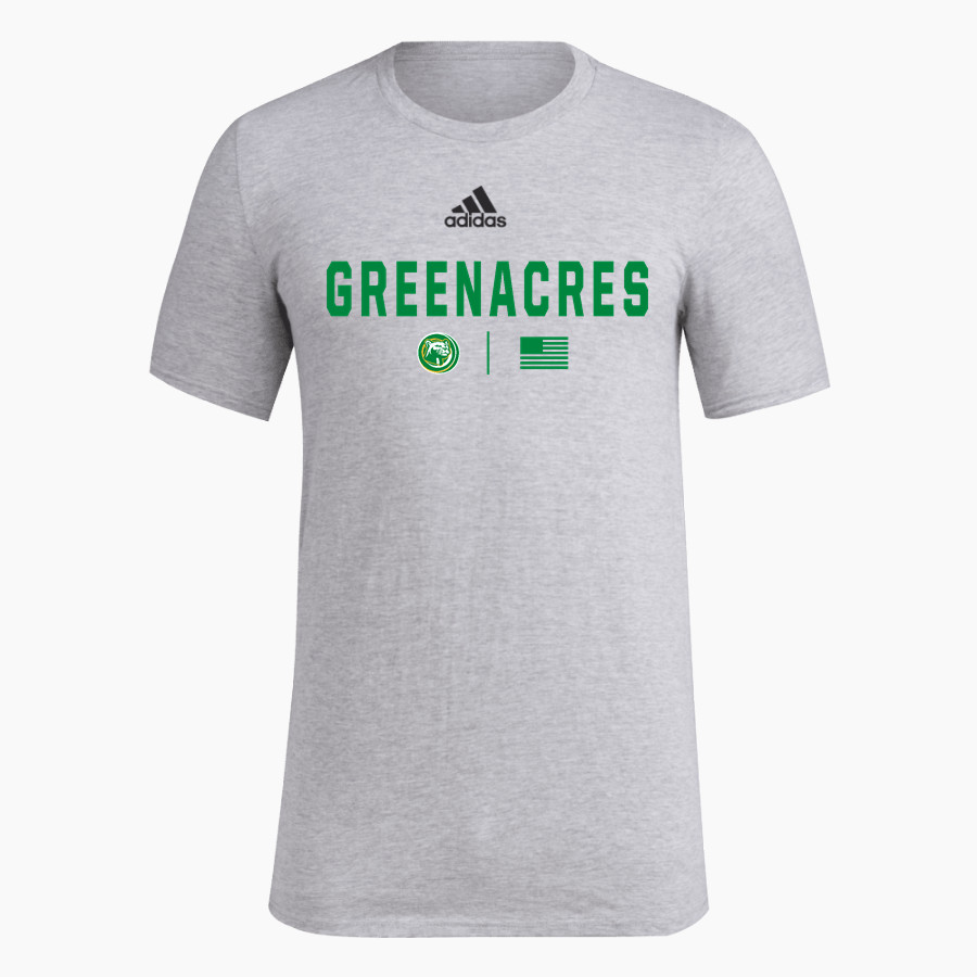GREENACRES CHRISTIAN ACADEMY PANTHERS <span class="pdp-name-mascot">GREENACRES PANTHERS</span> adidas Men's Short-Sleeve Pre-Game Badge of Sport Tee