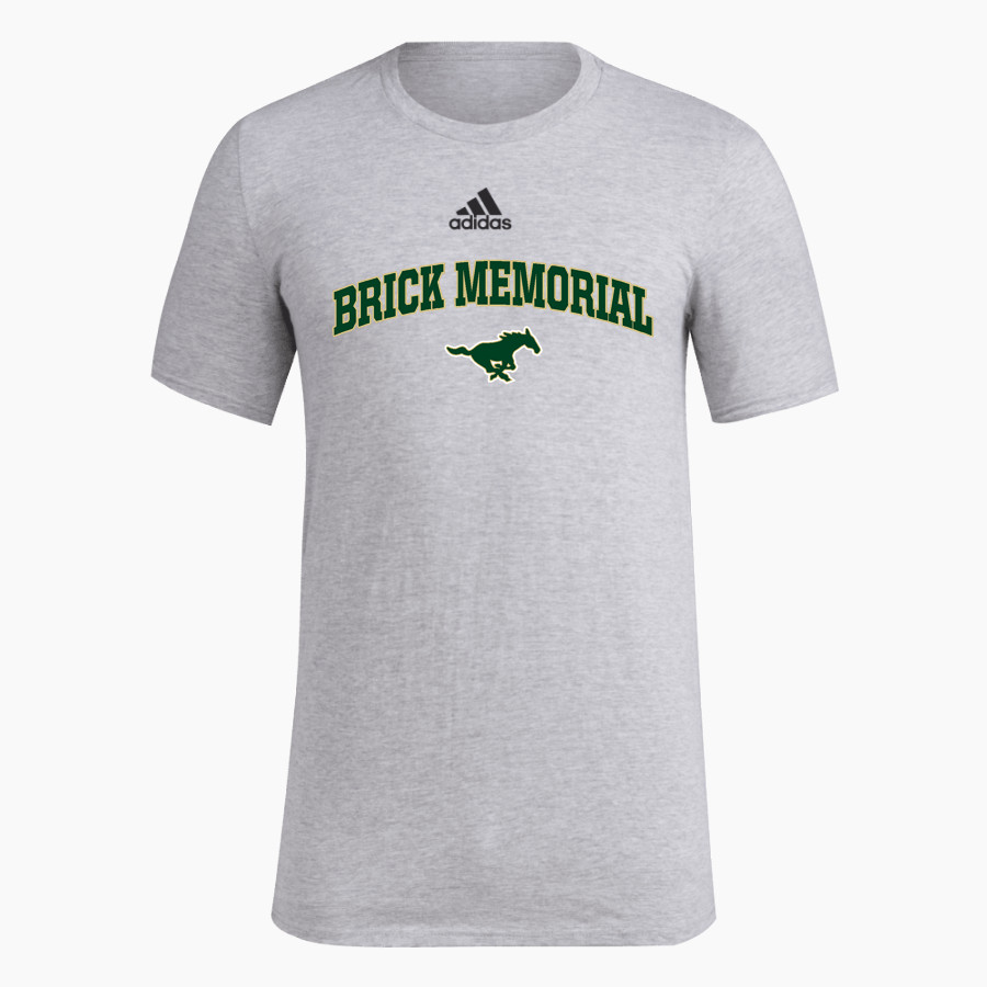 BRICK MEMORIAL HIGH SCHOOL MUSTANGS <span class="pdp-name-mascot">BRICK MEMORIAL MUSTANGS</span> adidas Men's Short-Sleeve Pre-Game Badge of Sport Tee