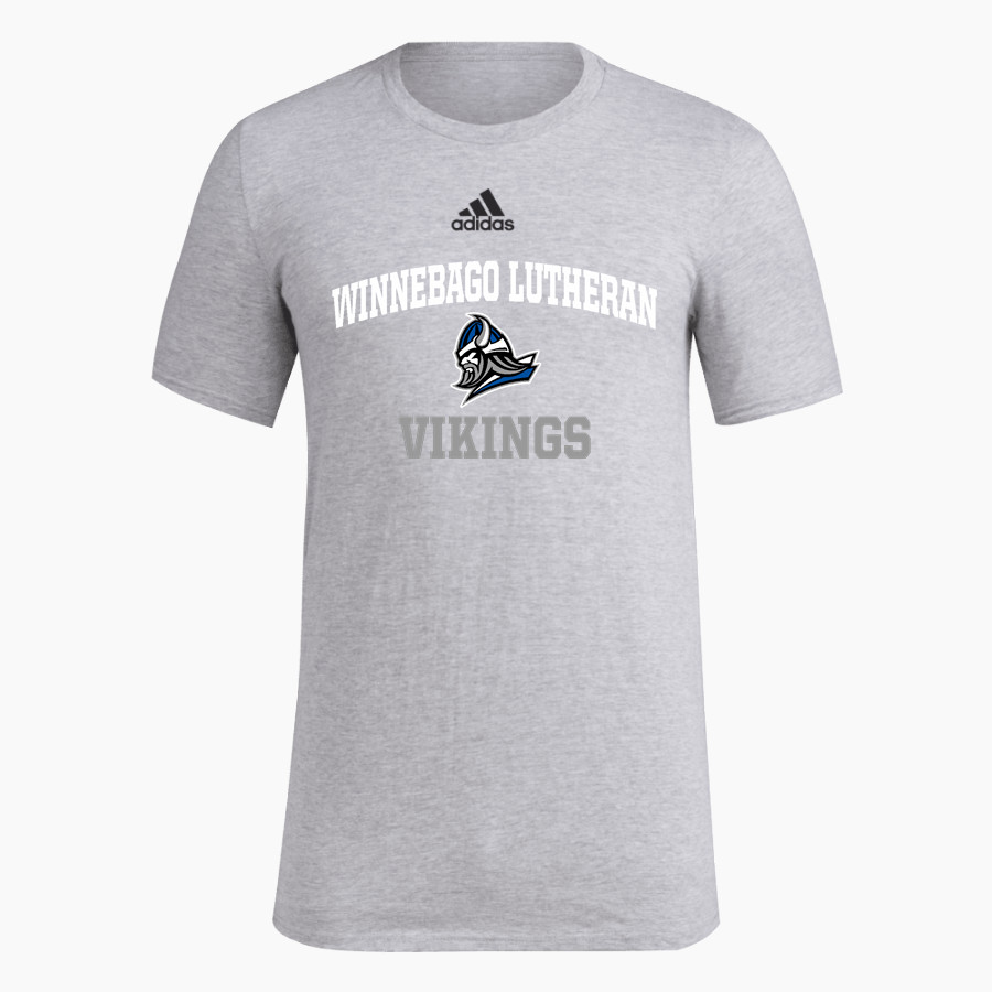 Winnebago Lutheran Vikings Online Store <span class="pdp-name-mascot">Winnebago Lutheran Academy Vikings</span> adidas Men's Short-Sleeve Pre-Game Badge of Sport Tee