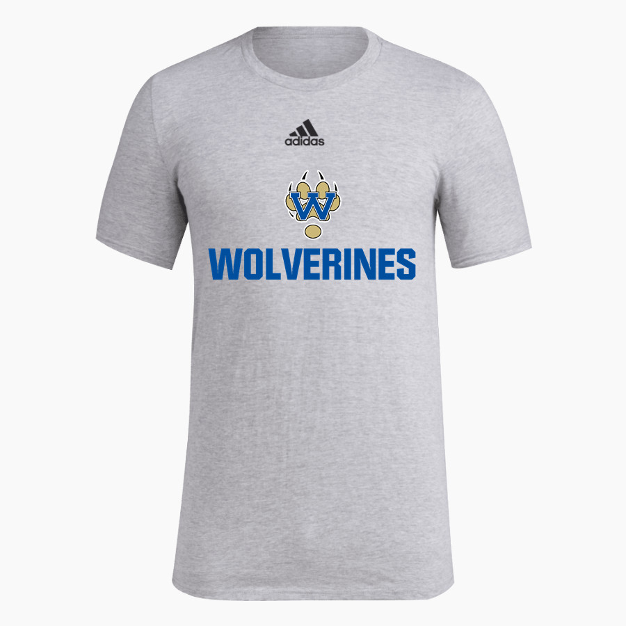 WAUKESHA WEST HIGH SCHOOL WOLVERINES <span class="pdp-name-mascot">WAUKESHA WEST WOLVERINES</span> adidas Men's Pre-Game Badge of Sport Short Sleeve Tee