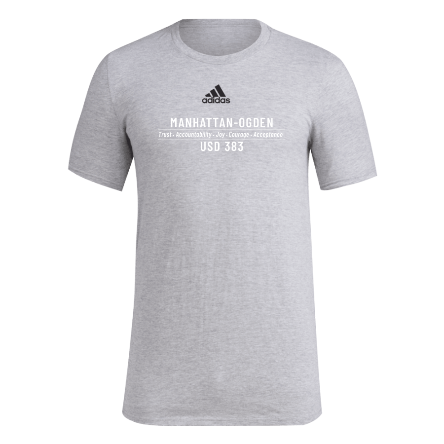Manhattan-Ogden USD 383 <span class="pdp-name-mascot">Manhattan-Ogden USD 383</span> adidas Men's Pre-Game Badge of Sport Short Sleeve Tee