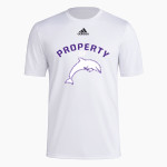 Bergman Dolphins <span class="pdp-name-mascot">Frank V. Bergman Elementary Dolphins</span> adidas Men's Pre-Game Badge of Sport Short Sleeve Tee Front Thumbnail