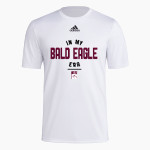 Lock Haven Bald Eagles <span class="pdp-name-mascot">Lock Haven University Bald Eagles</span> adidas Men's Short-Sleeve Pre-Game Badge of Sport Tee Front Thumbnail