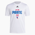SAN LEANDRO HIGH SCHOOL PIRATES adidas Men's Short-Sleeve Pre-Game Badge of Sport Tee Front Thumbnail
