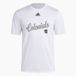 ALBERT GALLATIN HIGH SCHOOL COLONIALS adidas Men's Short-Sleeve Pre-Game Badge of Sport Tee Front Thumbnail