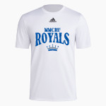 MMCRU Royals adidas Men's Short-Sleeve Pre-Game Badge of Sport Tee Front Thumbnail