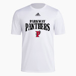 PARKWAY HIGH SCHOOL PANTHERS adidas Men's Short-Sleeve Pre-Game Badge of Sport Tee Front Thumbnail