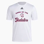 Pacific Northwest Gladiators <span class="pdp-name-mascot">Pacific Northwest Christian College Gladiators</span> adidas Men's Short-Sleeve Pre-Game Badge of Sport Tee Front Thumbnail