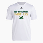FORT ZUMWALT NORTH HIGH SCHOOL PANTHERS <span class="pdp-name-mascot">FORT ZUMWALT NORTH PANTHERS</span> adidas Men's Pre-Game Badge of Sport Short Sleeve Tee Front Thumbnail