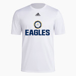 Brooklane Baptist Eagles adidas Men's Short-Sleeve Pre-Game Badge of Sport Tee Front Thumbnail