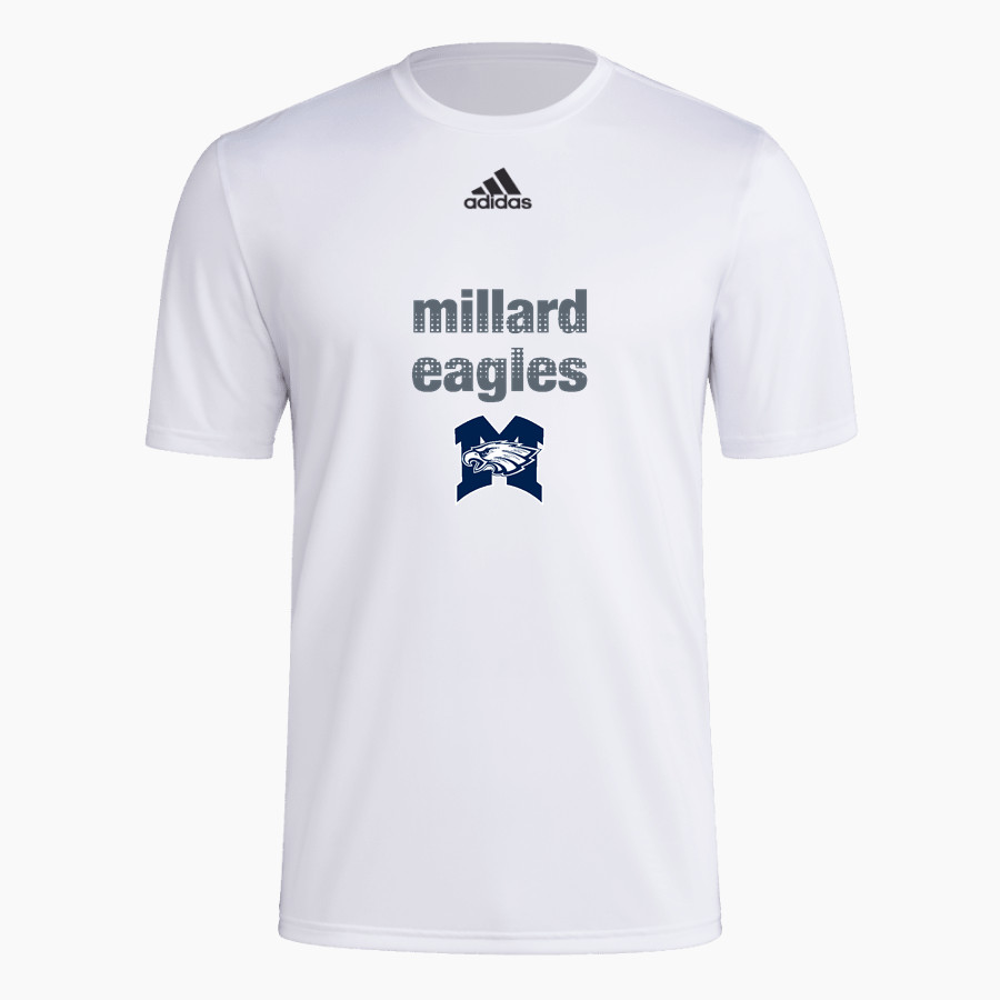 MILLARD SENIOR HIGH SCHOOL EAGLES <span class="pdp-name-mascot">MILLARD EAGLES</span> adidas Men's Short-Sleeve Pre-Game Badge of Sport Tee