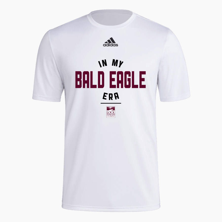 Lock Haven Bald Eagles <span class="pdp-name-mascot">Lock Haven University Bald Eagles</span> adidas Men's Short-Sleeve Pre-Game Badge of Sport Tee