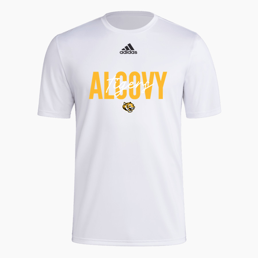 ALCOVY HIGH SCHOOL TIGERS <span class="pdp-name-mascot">ALCOVY TIGERS</span> adidas Men's Short-Sleeve Pre-Game Badge of Sport Tee