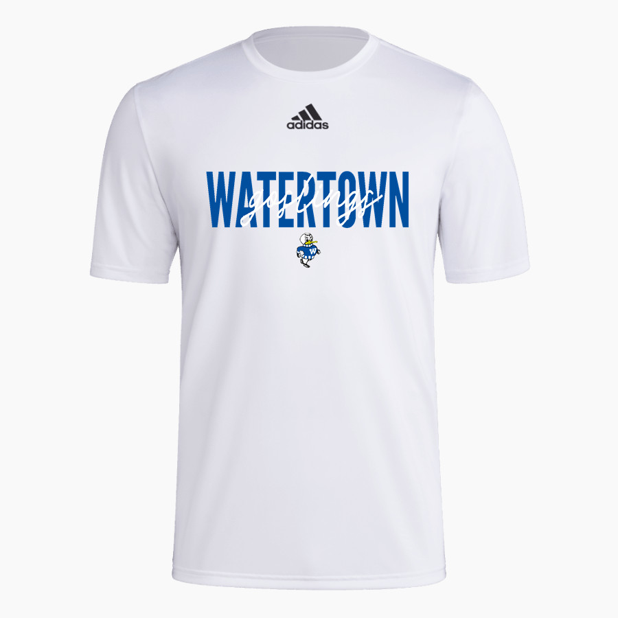 WATERTOWN HIGH SCHOOL GOSLINGS adidas Men's Short-Sleeve Pre-Game Badge of Sport Tee