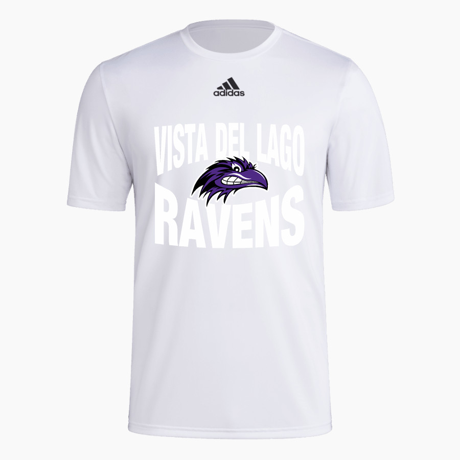 VISTA DEL LAGO RAVENS ONLINE STORE <span class="pdp-name-mascot">VISTA DEL LAGO RAVENS</span> adidas Men's Short-Sleeve Pre-Game Badge of Sport Tee