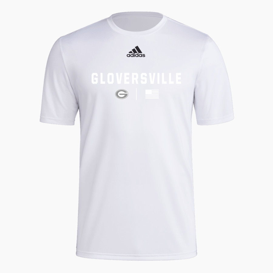 Gloversville High School <span class="pdp-name-mascot">Gloversville Dragon Huskies</span> adidas Men's Short-Sleeve Pre-Game Badge of Sport Tee