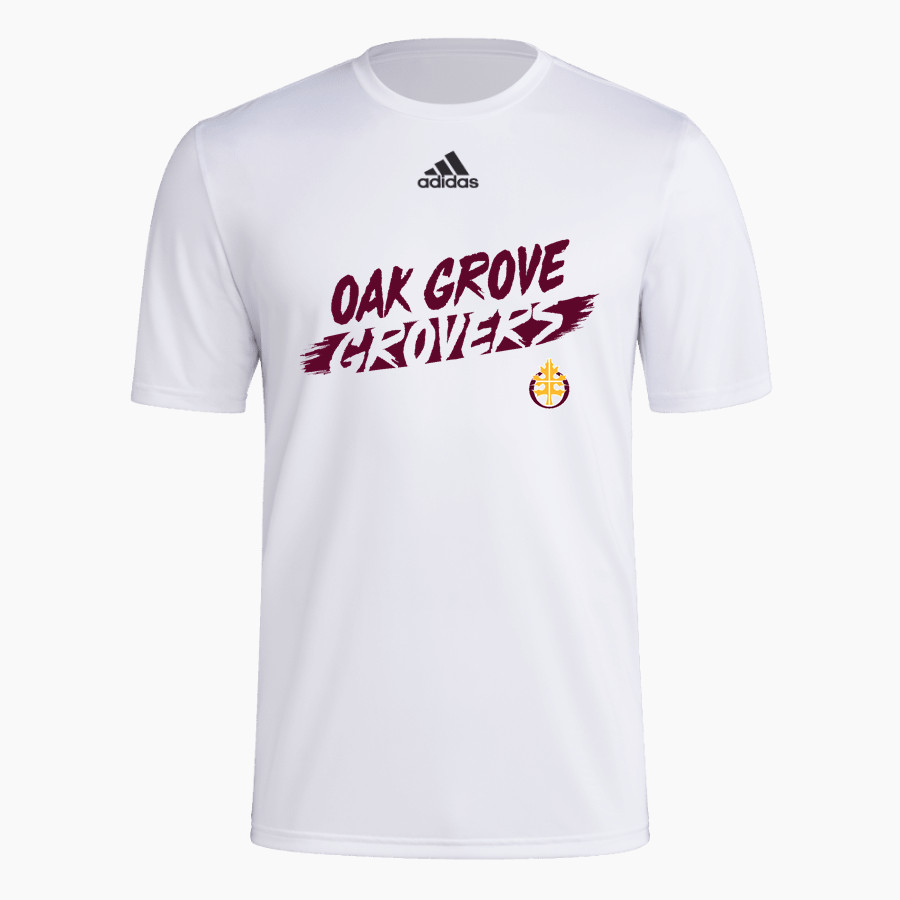 OAK GROVE LUTHERAN HIGH SCHOOL GROVERS adidas Men's Short-Sleeve Pre-Game Badge of Sport Tee