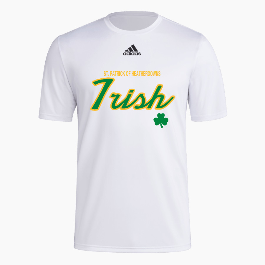 St. Patrick of Heatherdowns Irish <span class="pdp-name-mascot">St. Patrick of Heatherdowns Irish</span> adidas Men's Short-Sleeve Pre-Game Badge of Sport Tee
